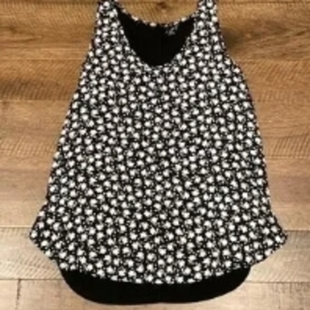 Floral Black and White Women's Top